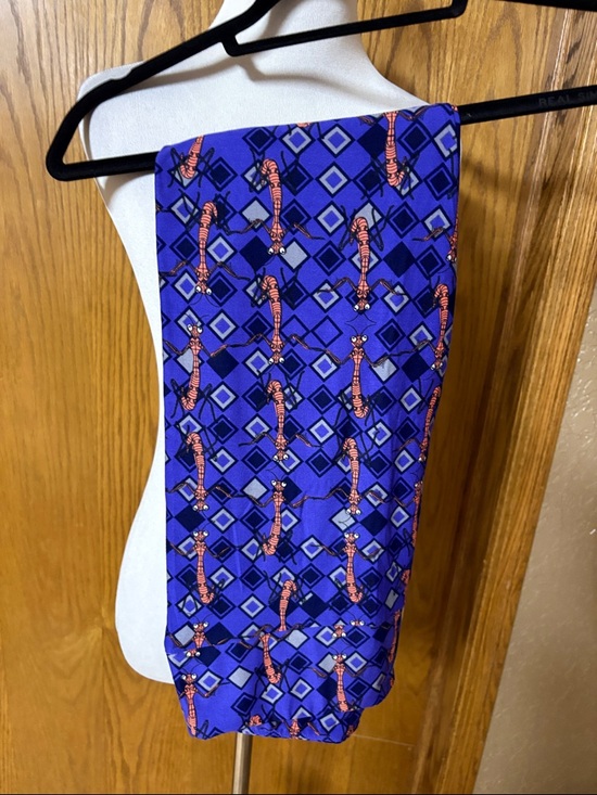 LuLaRoe Pants - LuLaRoe Purple Geometric & Orange Seahorse Leggings